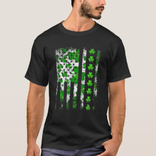 Vintager Tag des amerikanischen Flaggen-Kleeblatts T-Shirt