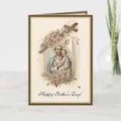 Vintager Tag des religiösen Vaters Karte (Vorderseite)