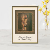 Vintager Tag des religiösen Vaters Karte (Gelbe Blume)