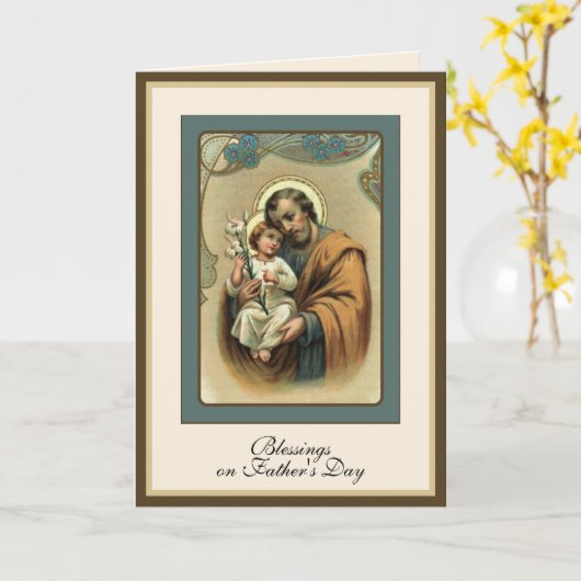 Vintager Tag des religiösen Vaters Karte (Gelbe Blume)