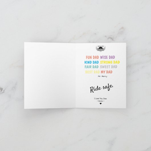 Vintager Tag des Vaters Karte (Innenseite)