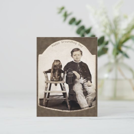 Vintager Tag Postkarte (Stehend Vorderseite)