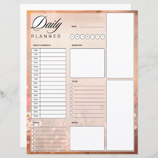 Vintager Tagesplaner (Vorne/Hinten)