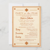 Vintager Tahoe Bachelorette Wochenende Rustikal Einladung (Rückseite)