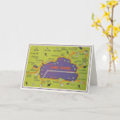 Vintager Tahoe-See Karte (Gelbe Blume)
