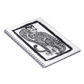 Vintager talismanischer Tiger in Schwarz Notizblock (Rechte Seite)