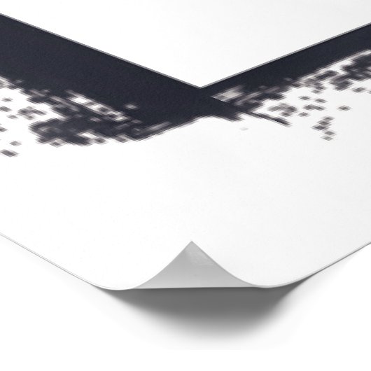 Vintager talismanischer Tiger in Schwarz Poster (Ecke)