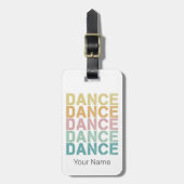 Vintager Tanz für Retro Disco Gepäckanhänger (Vorderseite vertikal)