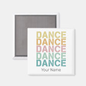 Vintager Tanz für Retro Disco Magnet (Vorderseite/Rückseite)