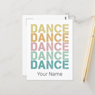 Vintager Tanz für Retro Disco Postkarte