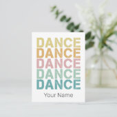 Vintager Tanz für Retro Disco Postkarte (Stehend Vorderseite)