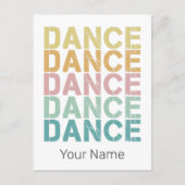 Vintager Tanz für Retro Disco Postkarte (Vorderseite)