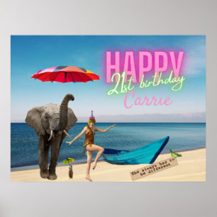 Vintager Tänzer 21. Geburtstag Altered Art Poster