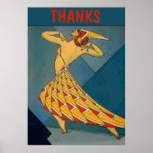 Vintager Tänzer, DANKE, Textposter bearbeiten Poster (Vorne)