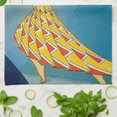 Vintager Tänzer Geschirrtuch (Gefaltet)