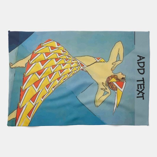 Vintager Tänzer Geschirrtuch (Horizontal)