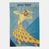 Vintager Tänzer Geschirrtuch (Vertikal)