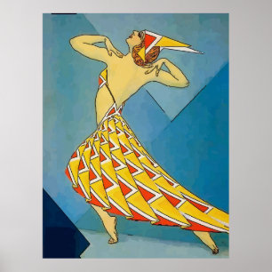 Vintager Tänzer Poster