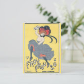 Vintager Tänzer, Text bearbeiten Postkarte (Stehend Vorderseite)