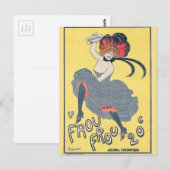 Vintager Tänzer, Text bearbeiten Postkarte (Vorne/Hinten)