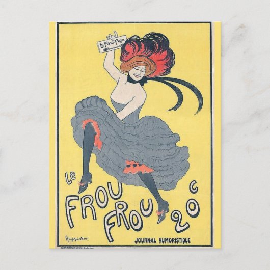 Vintager Tänzer, Text bearbeiten Postkarte (Vorderseite)
