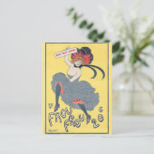 Vintager Tänzer, Text bearbeiten Postkarte (Stehend Vorderseite)