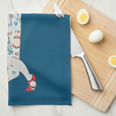 Vintager Tänzer, Text hinzufügen Geschirrtuch (Viertel Falte)