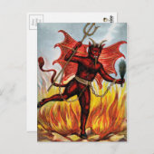 Vintager Tanzteufel Postkarte (Vorne/Hinten)