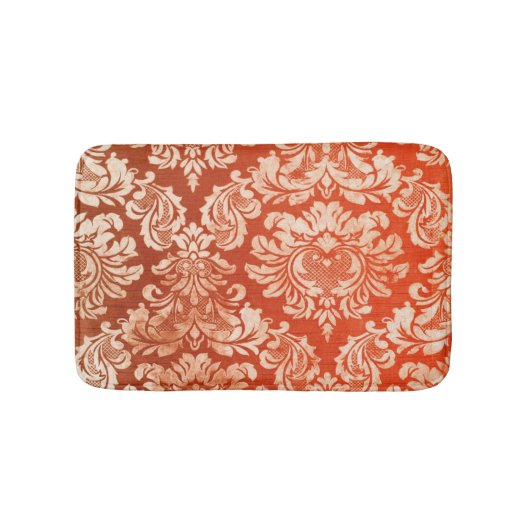 Vintager Tapetenmit blumenhintergrund Badematte (Vorderseite)