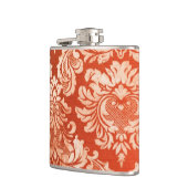 Vintager Tapetenmit blumenhintergrund Flachmann (Links)