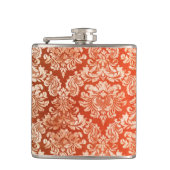 Vintager Tapetenmit blumenhintergrund Flachmann (Vorderseite)