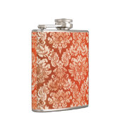 Vintager Tapetenmit blumenhintergrund Flachmann (Rechts)