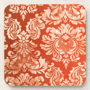 Vintager Tapetenmit blumenhintergrund Getränkeuntersetzer