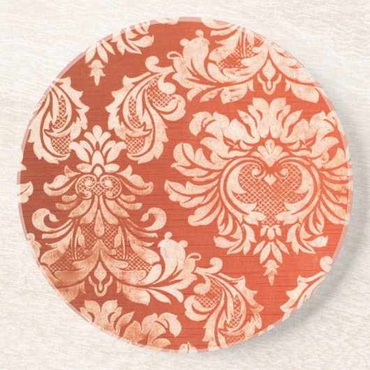 Vintager Tapetenmit blumenhintergrund Getränkeuntersetzer (Vorne)