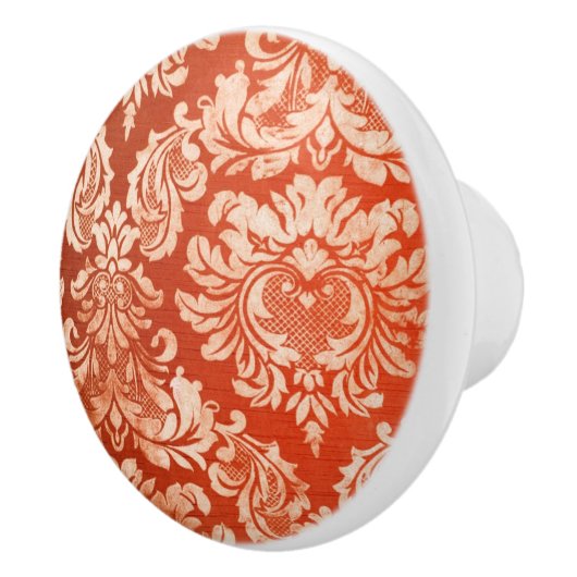 Vintager Tapetenmit blumenhintergrund Keramikknauf (Rechts)