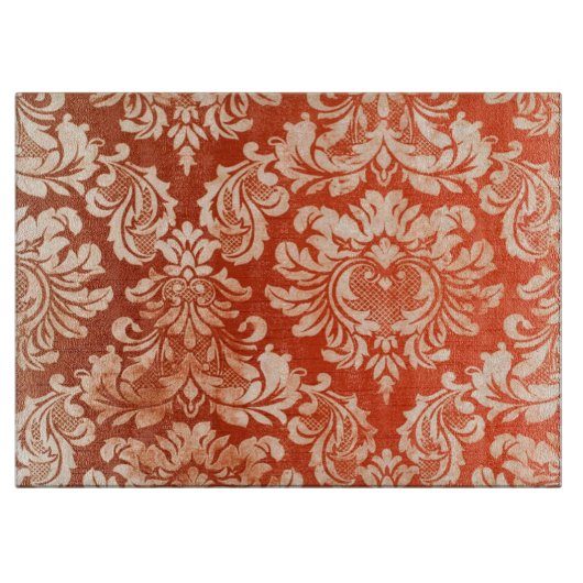 Vintager Tapetenmit blumenhintergrund Schneidebrett (Vorderseite)