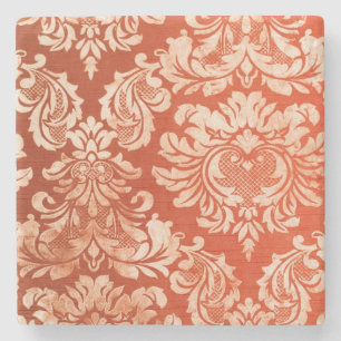 Vintager Tapetenmit blumenhintergrund Steinuntersetzer