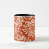 Vintager Tapetenmit blumenhintergrund Tasse (Zentrum)