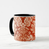 Vintager Tapetenmit blumenhintergrund Tasse (Vorderseite Links)