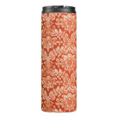 Vintager Tapetenmit blumenhintergrund Thermosbecher (Rückseite)