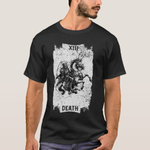 Vintager Tarot Card Tod Satanischer Okkultistrider T-Shirt