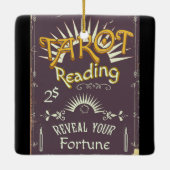 Vintager Tarot Reader Keramikornament (Rückseite)