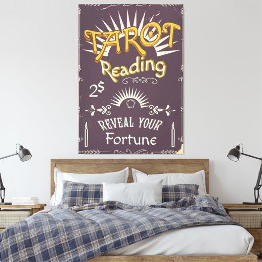 Vintager Tarot Reader Leinwanddruck (Insitu (Schlafzimmer))