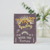 Vintager Tarot Reader Postkarte (Stehend Vorderseite)