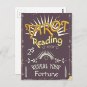 Vintager Tarot Reader Postkarte (Vorne/Hinten)