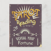 Vintager Tarot Reader Postkarte (Vorderseite)