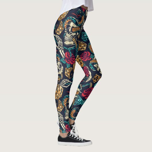 Vintager Tattoo Leggings (Rechts)