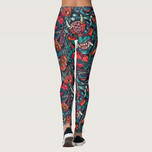 Vintager Tattoo Leggings (Rückseite)