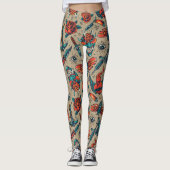 Vintager Tattoo Leggings (Vorderseite)