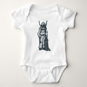 Vintager Taucher mit Tauchsturzhelm-Illustration Baby Strampler